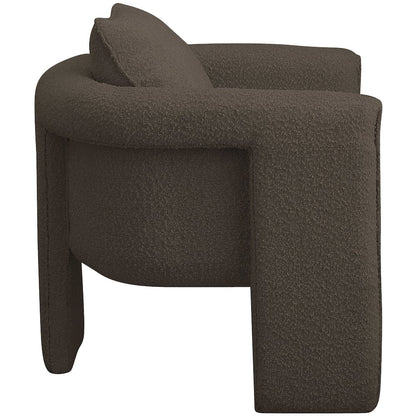 Stylus Brown Boucle Fabric Accent Chair