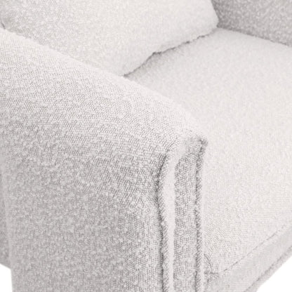 Stylus Cream Boucle Fabric Accent Chair