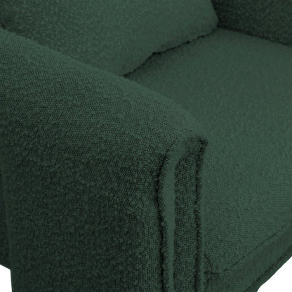 Stylus Green Boucle Fabric Accent Chair