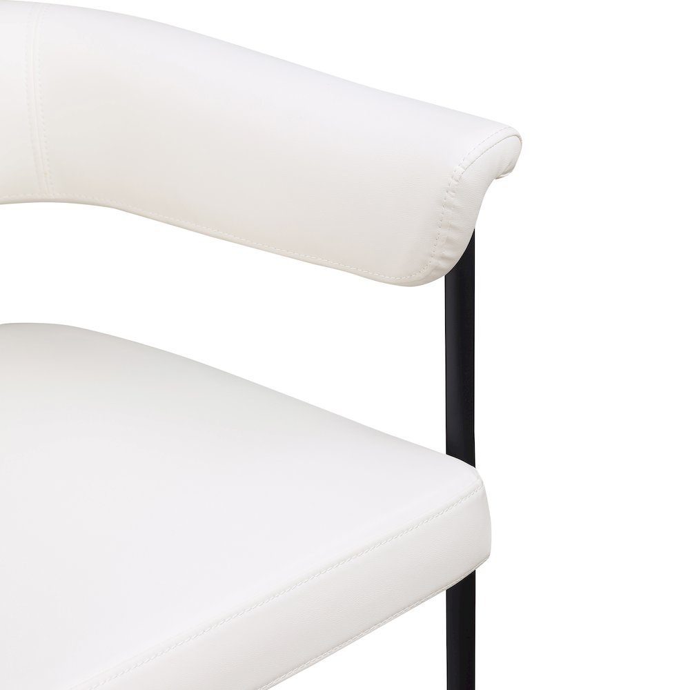 Malin Cream Vegan Leather Dining Chair, Set of 2