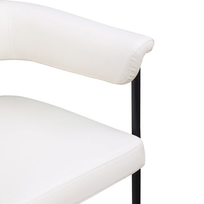 Malin Cream Vegan Leather Dining Chair, Set of 2