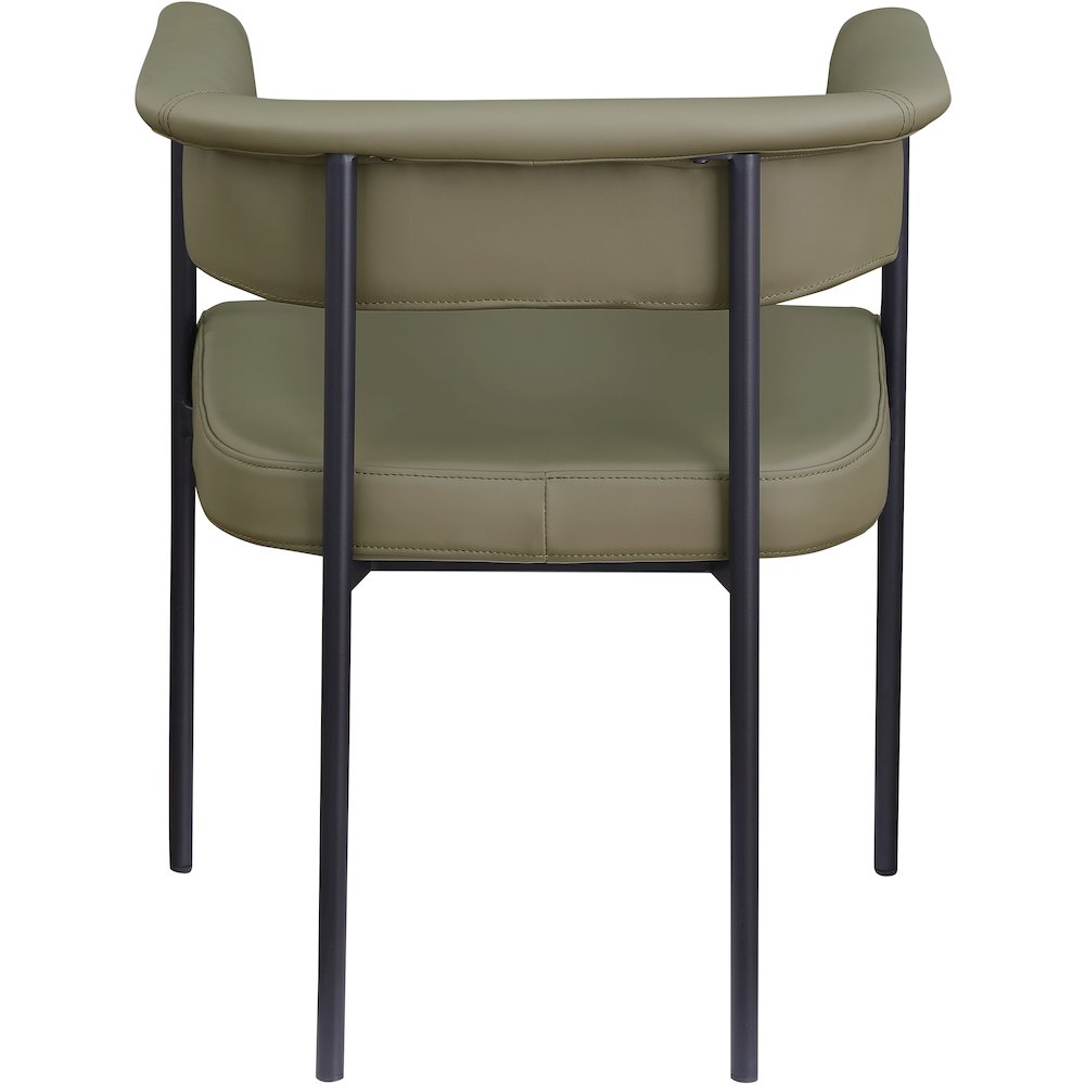 Malin Olive Vegan Leather Dining Chair, Set of 2