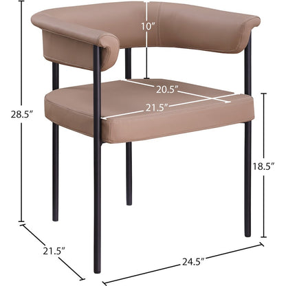 Malin Tan Vegan Leather Dining Chair, Set of 2
