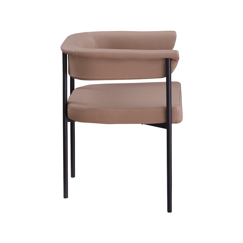 Malin Tan Vegan Leather Dining Chair, Set of 2