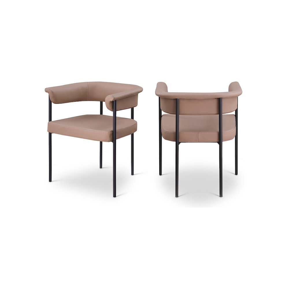 Malin Tan Vegan Leather Dining Chair, Set of 2