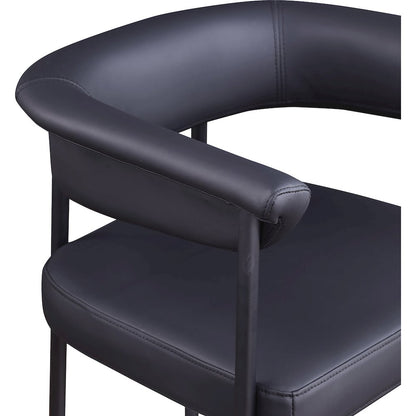 Malin Black Vegan Leather Counter Stool, Set of 2
