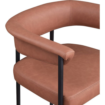 Malin Cognac Vegan Leather Counter Stool, Set of 2