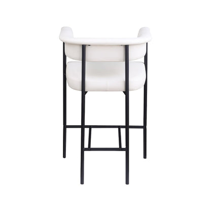 Malin Cream Vegan Leather Counter Stool, Set of 2