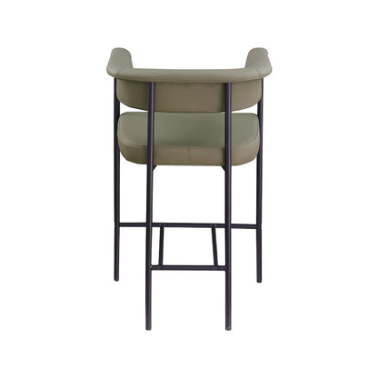 Malin Olive Vegan Leather Counter Stool, Set of 2