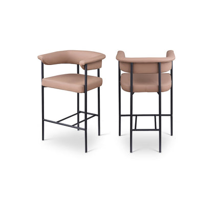 Malin Tan Vegan Leather Counter Stool, Set of 2