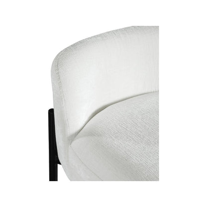 Burton Cream Chenille Fabric Stool, Set of 2