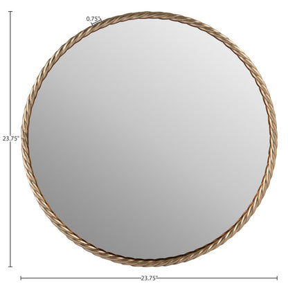 Braida 23.75" Antique Brass Iron Frame Mirror