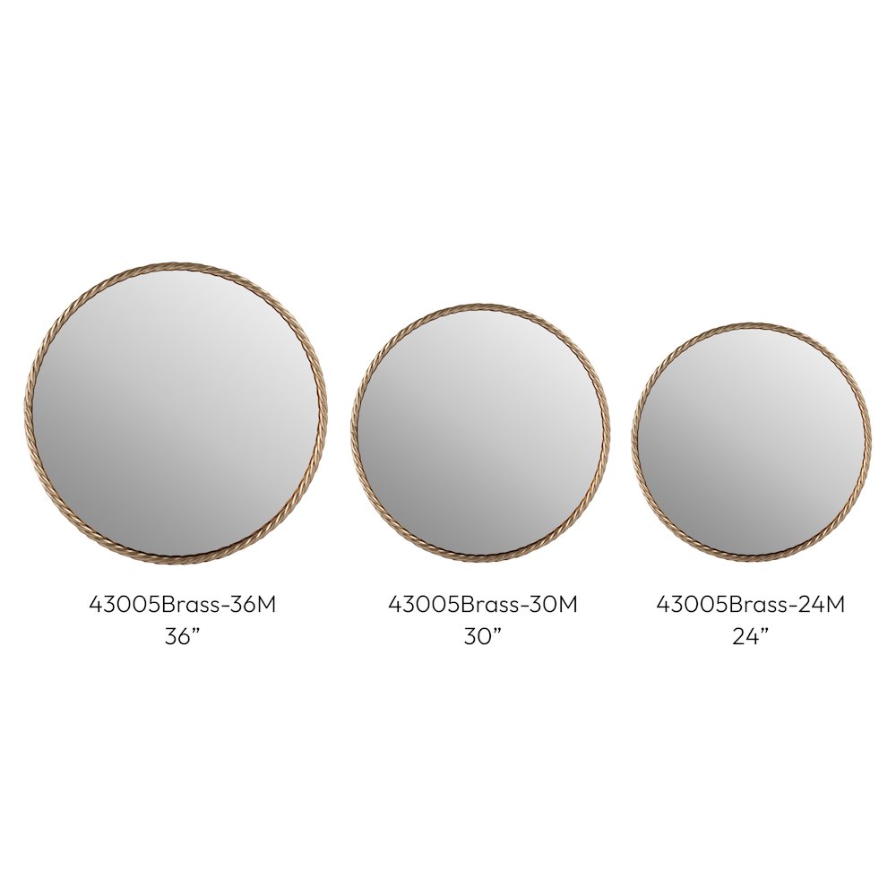 Braida 23.75" Antique Brass Iron Frame Mirror