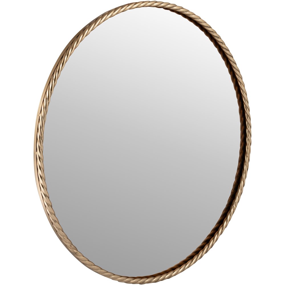 Braida 29.5" Antique Brass Iron Frame Mirror