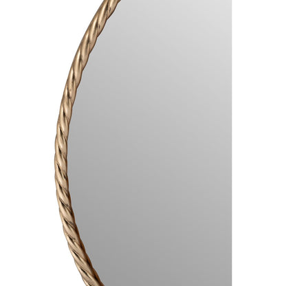 Braida 29.5" Antique Brass Iron Frame Mirror
