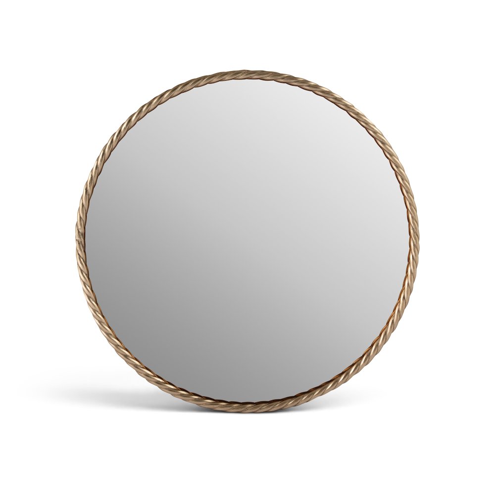 Braida 36" Antique Brass Iron Frame Mirror