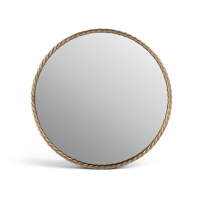 Braida 36" Antique Brass Iron Frame Mirror
