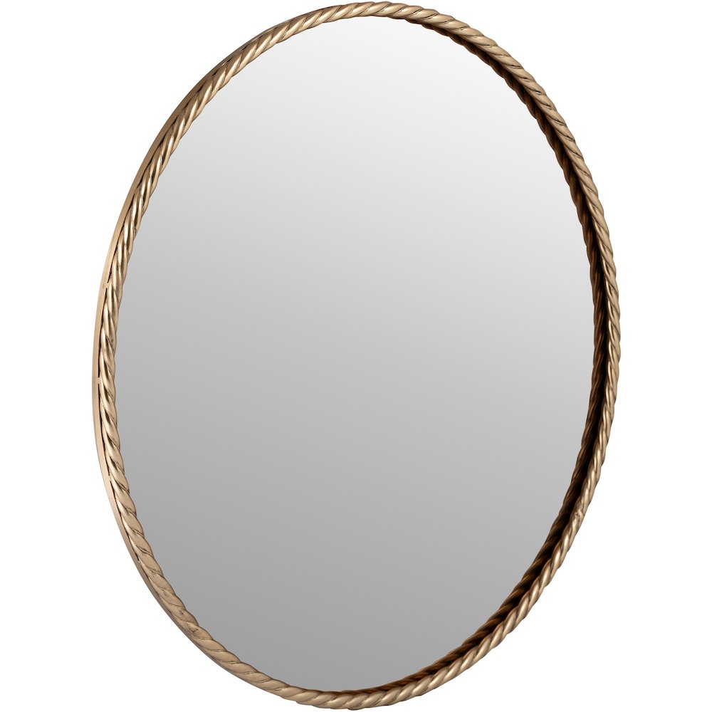 Braida 36" Antique Brass Iron Frame Mirror