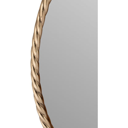 Braida 36" Antique Brass Iron Frame Mirror
