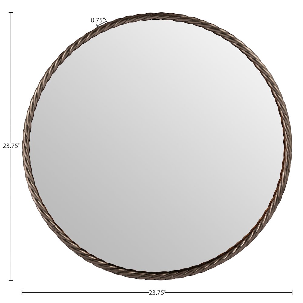 Braida 23.75" Bronze Iron Frame Mirror