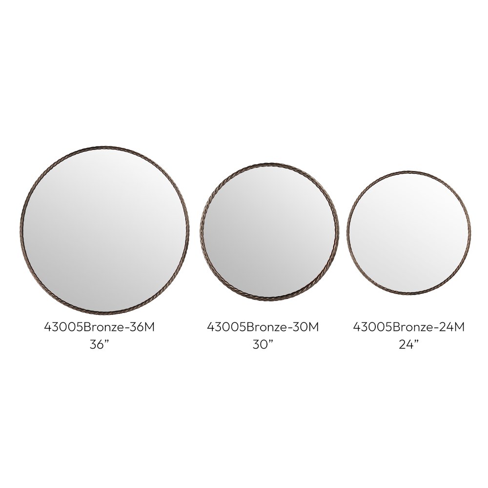 Braida 23.75" Bronze Iron Frame Mirror