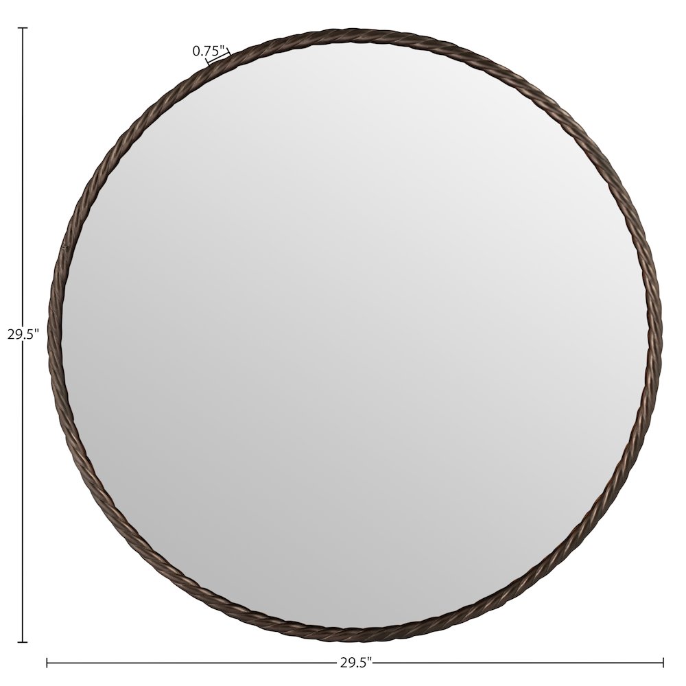 Braida 29.5" Bronze Iron Frame Mirror