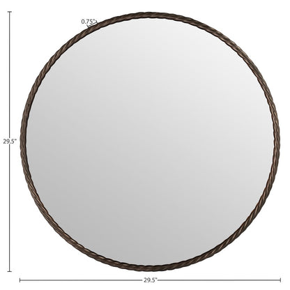 Braida 29.5" Bronze Iron Frame Mirror