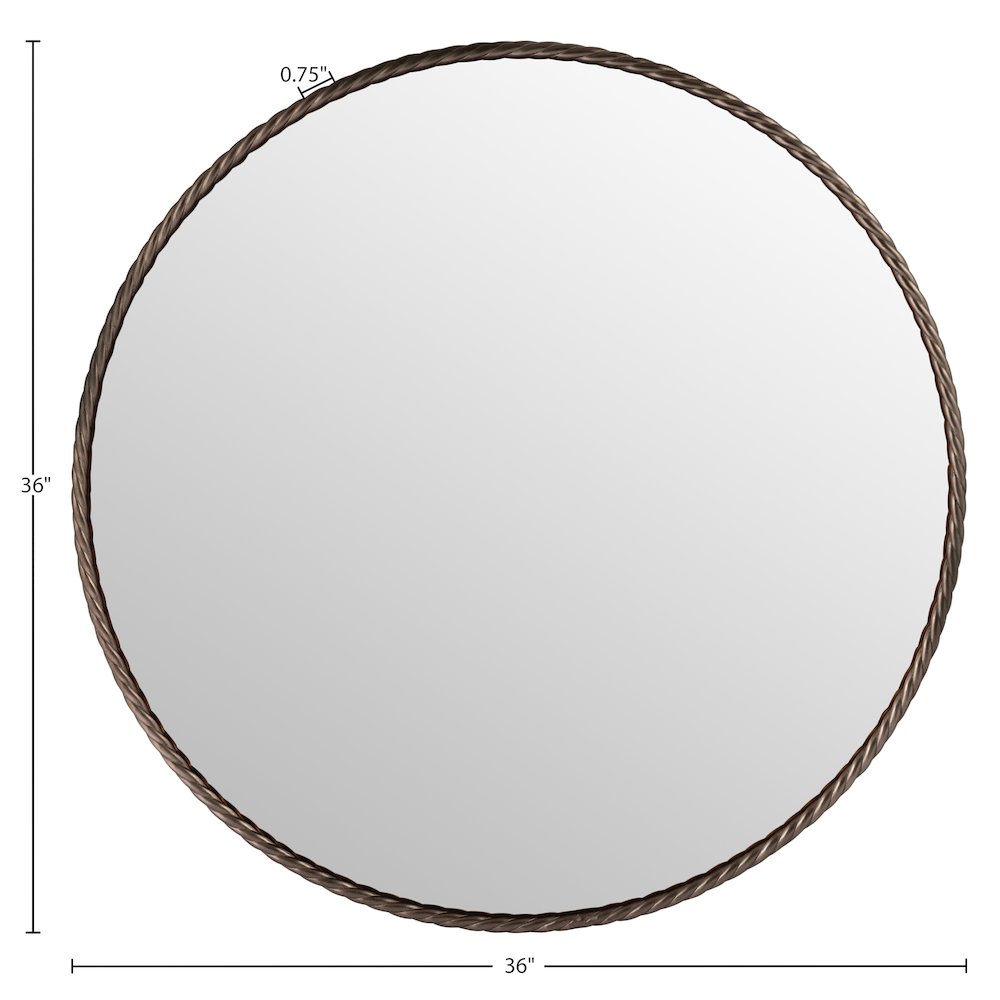 Braida 36" Bronze Iron Frame Mirror