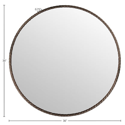 Braida 36" Bronze Iron Frame Mirror