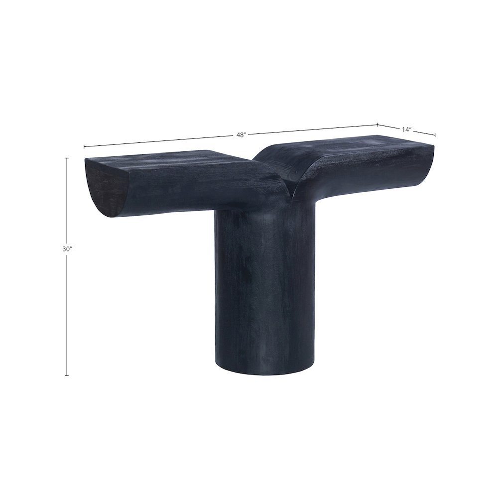 Tee Black Console Table