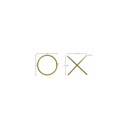 XOXO Gold Stainless Steel Wall Decor