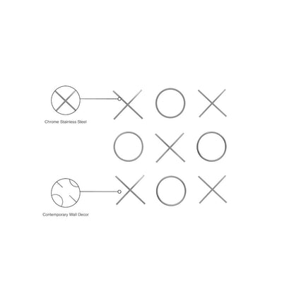 XOXO Chrome Stainless Steel Wall Decor