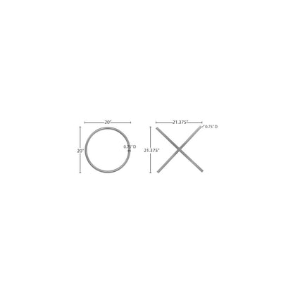 XOXO Chrome Stainless Steel Wall Decor