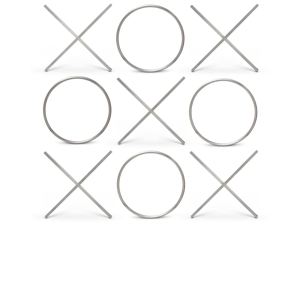 XOXO Chrome Stainless Steel Wall Decor