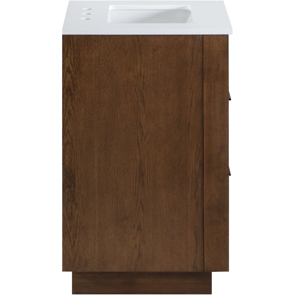 Willard 24" Brown Engineered Stone And Solid Wood Bathroom Vanity