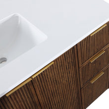 Willard 48" Brown Engineered Stone And Solid Wood Bathroom Vanity