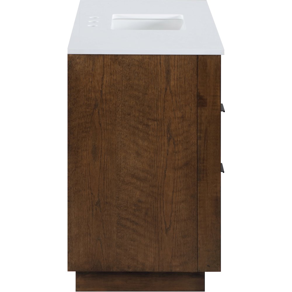 Willard 48" Brown Engineered Stone And Solid Wood Bathroom Vanity