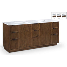Willard 72" Brown Engineered Stone And Solid Wood Bathroom Vanity