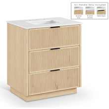 Willard 30" Natural Engineered Stone And Solid Wood Bathroom Vanity