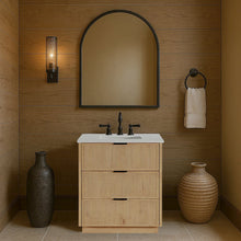 Willard 30" Natural Engineered Stone And Solid Wood Bathroom Vanity