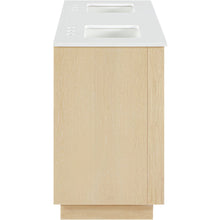 Willard 60" Natural Engineered Stone And Solid Wood Bathroom Vanity