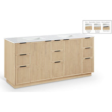 Willard 72" Natural Engineered Stone And Solid Wood Bathroom Vanity