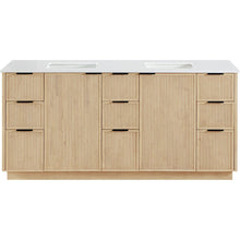 Willard 72" Natural Engineered Stone And Solid Wood Bathroom Vanity