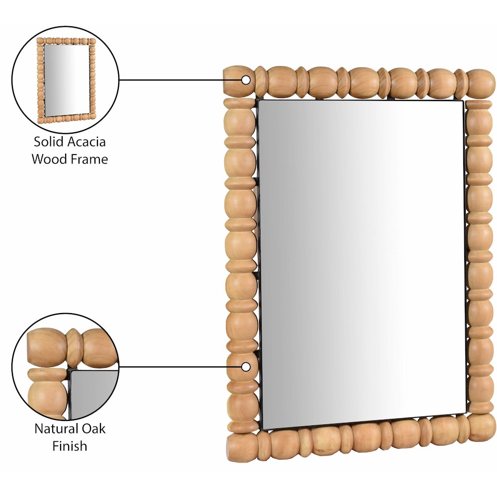 Aubrey Bleached Natural Oak Mirror