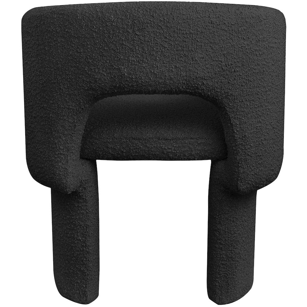 Emmet Black Boucle Fabric Dining Chair / Accent Chair