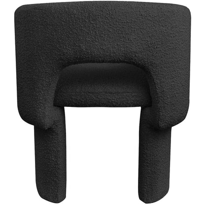 Emmet Black Boucle Fabric Dining Chair / Accent Chair