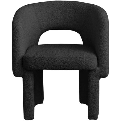 Emmet Black Boucle Fabric Dining Chair / Accent Chair