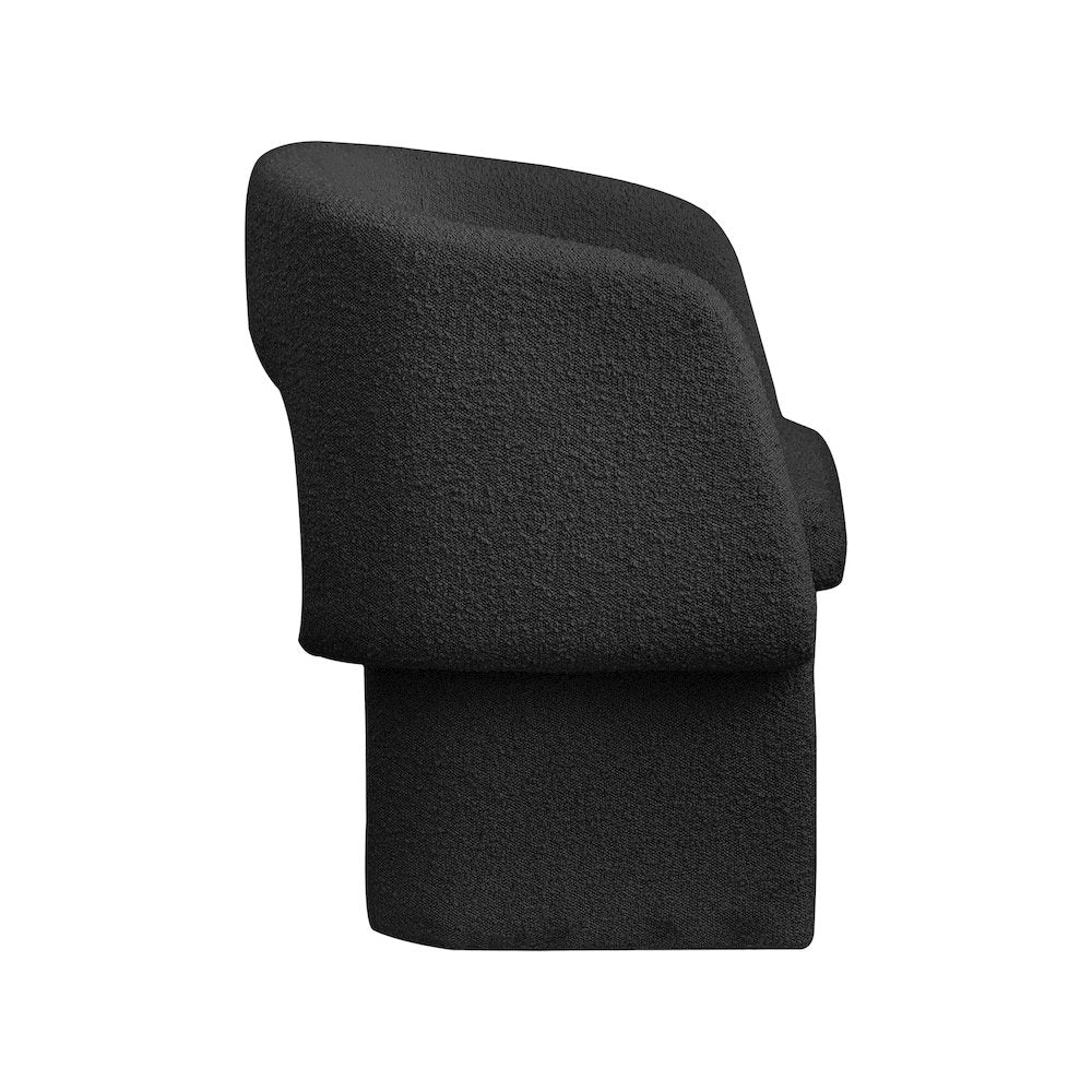 Emmet Black Boucle Fabric Dining Chair / Accent Chair