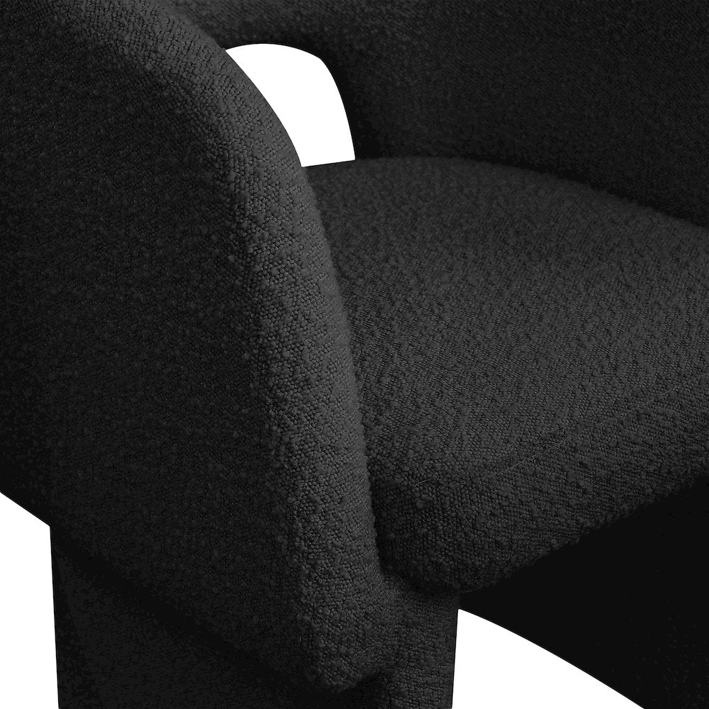Emmet Black Boucle Fabric Dining Chair / Accent Chair
