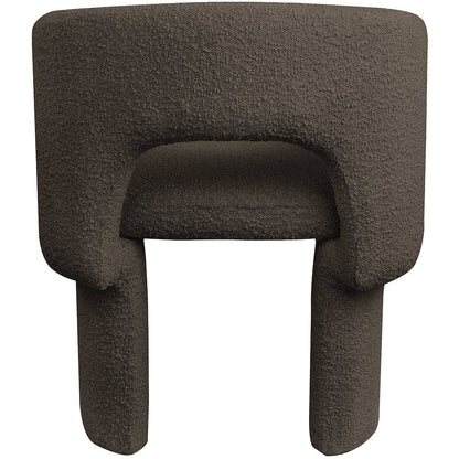 Emmet Brown Boucle Fabric Dining Chair / Accent Chair